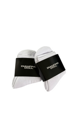 DD Socks - stylish quarter-length performance socks for comfort and durability in white.