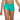 Teal Sky Bottoms, high-waisted teal scrunch shorts with adjustable ties and cute white bows.