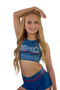 DDC Navy Rhinestone - Crop