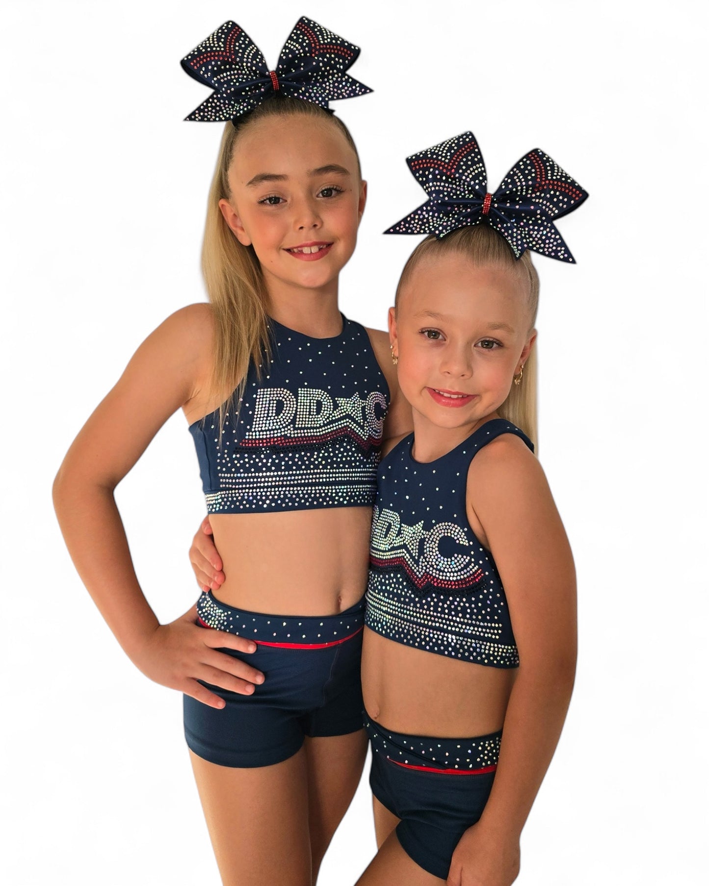 DDC Navy Crystal Crop – Premium Cheer & Dancewear for Kids