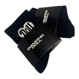 Doll Socks (B&W) featuring black and white design from Diamond Doll, perfect for cheer practice or everyday wear.